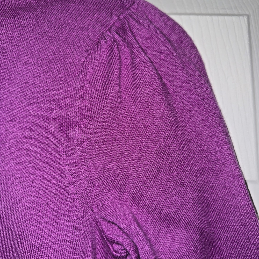 J Jill Wearever Sweater Knit Top M Coastal Grandmother Quiet Luxury Orchid - Picture 9 of 9